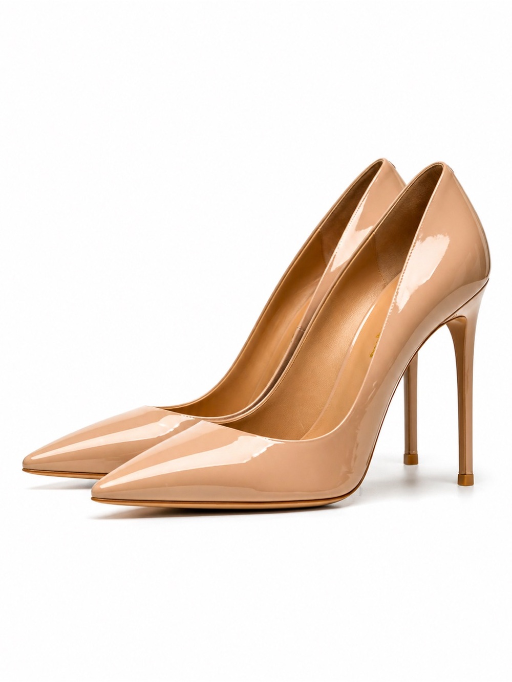 Saint Laurent Blush Patent Leather Pointed Pumps